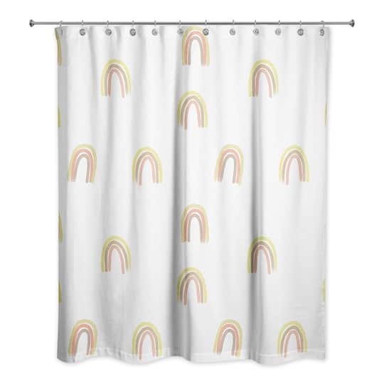 Random Rainbow Pattern 71" x 74" Shower Curtain